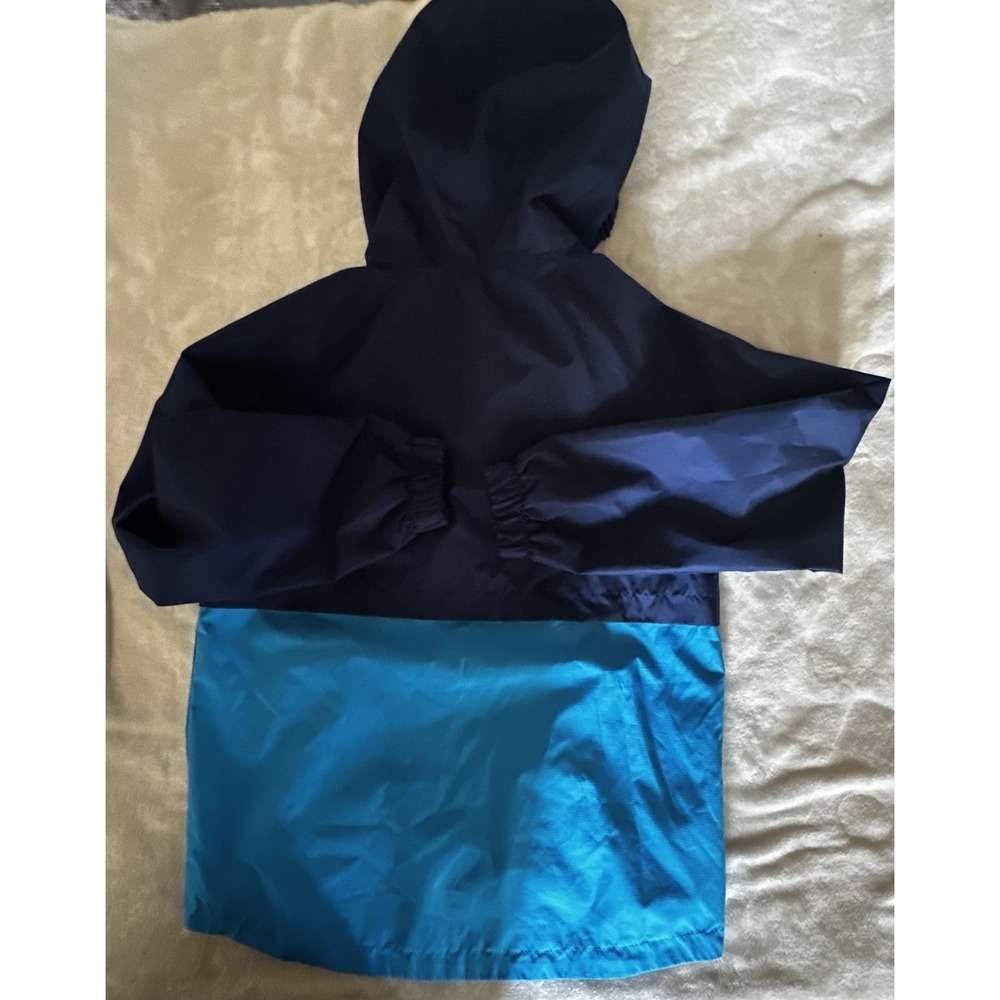 Eddie Bauer Kids Boys Small 7/8 Blue Lightweight Jacket Full Zip Hooded Pockets - Picture 2 of 5